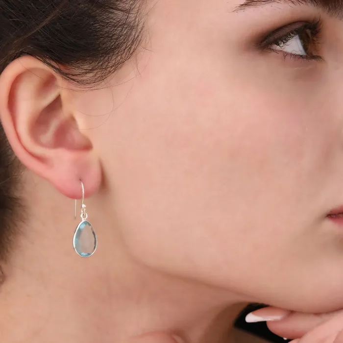Aqua Topaz Ohrringe Silber MadameLili MadameLili Earrings