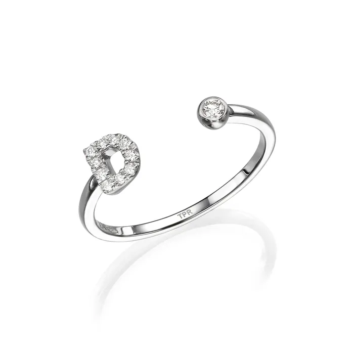 Diamond Initial Ring The Private Room Fine Jewelry Rings