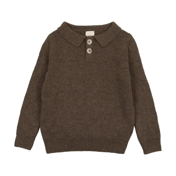 Earrings Analogie Analogie Boys Knit Polo Heather Brown
