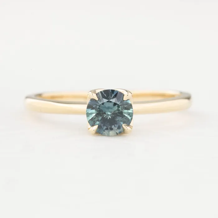 Envero Jewelry Sara Ring 066ct Teal Blue Montana Sapphire One of a kind Rings