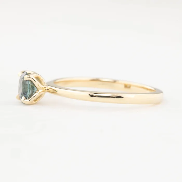 Envero Jewelry Sara Ring 066ct Teal Blue Montana Sapphire One of a kind Rings