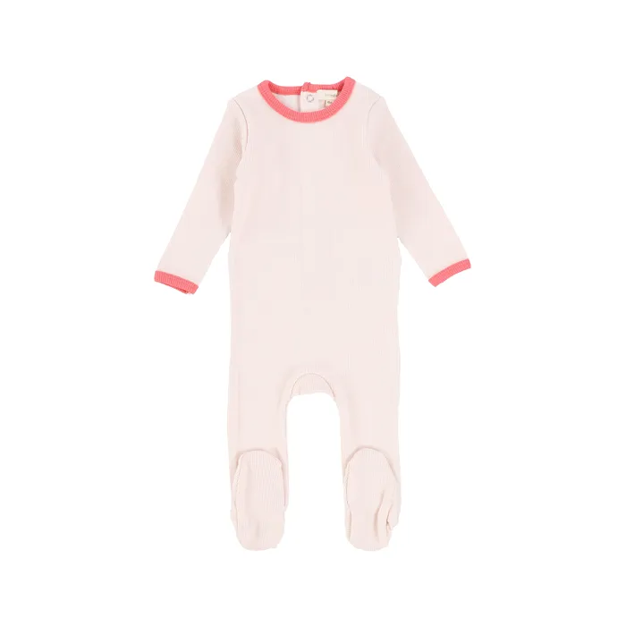 Lil Legs Contrast Edge Footie Pale PinkCoral Lil Legs Earrings