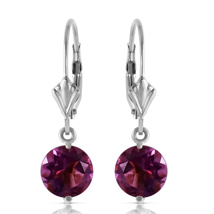 MayaMila 31 Carat 14K Solid White Gold Gifted Amethyst Earrings Earrings MayaMila 31 Carat 14K Solid White Gold Gifted Amethyst Earrings Earrings