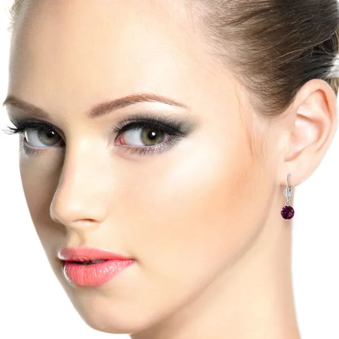 MayaMila 31 Carat 14K Solid White Gold Gifted Amethyst Earrings Earrings MayaMila 31 Carat 14K Solid White Gold Gifted Amethyst Earrings Earrings
