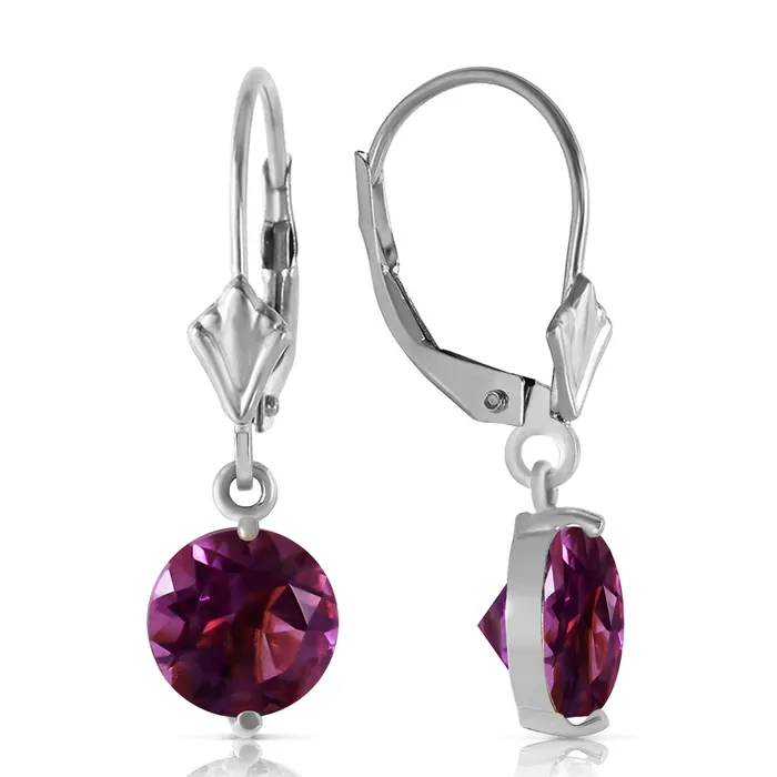 MayaMila 31 Carat 14K Solid White Gold Gifted Amethyst Earrings Earrings MayaMila 31 Carat 14K Solid White Gold Gifted Amethyst Earrings Earrings