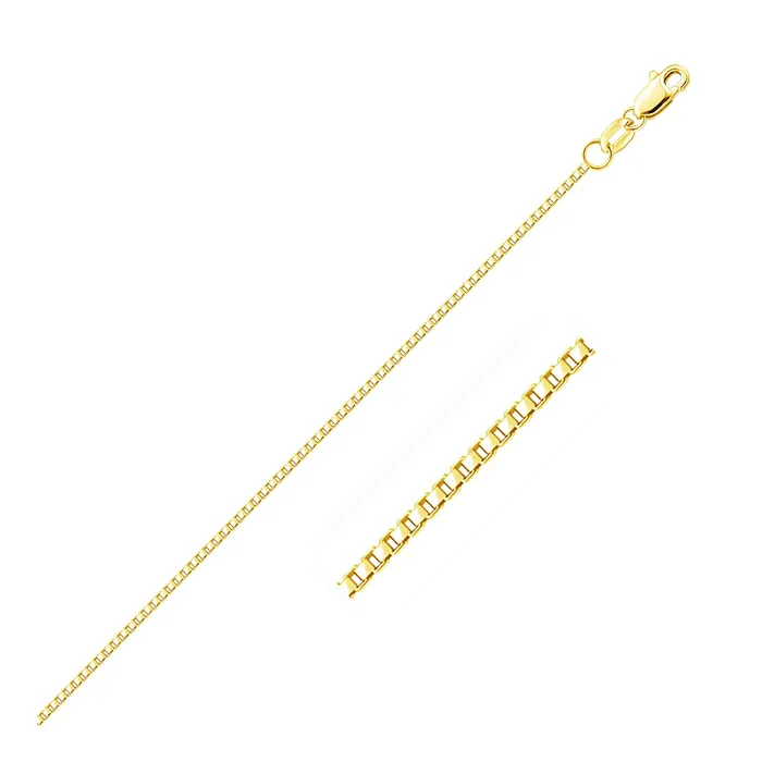MayaMila Necklaces 14k Yellow Gold Octagonal Box Chain 10mm