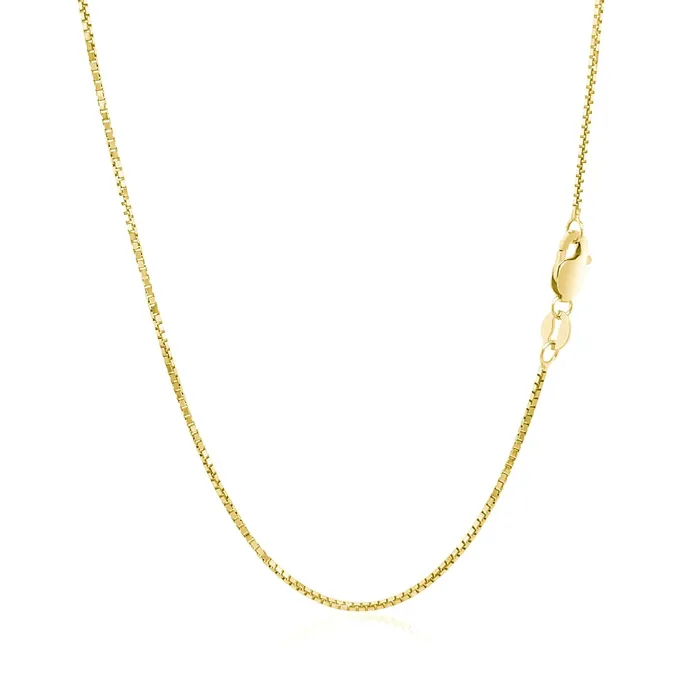 MayaMila Necklaces 14k Yellow Gold Octagonal Box Chain 10mm
