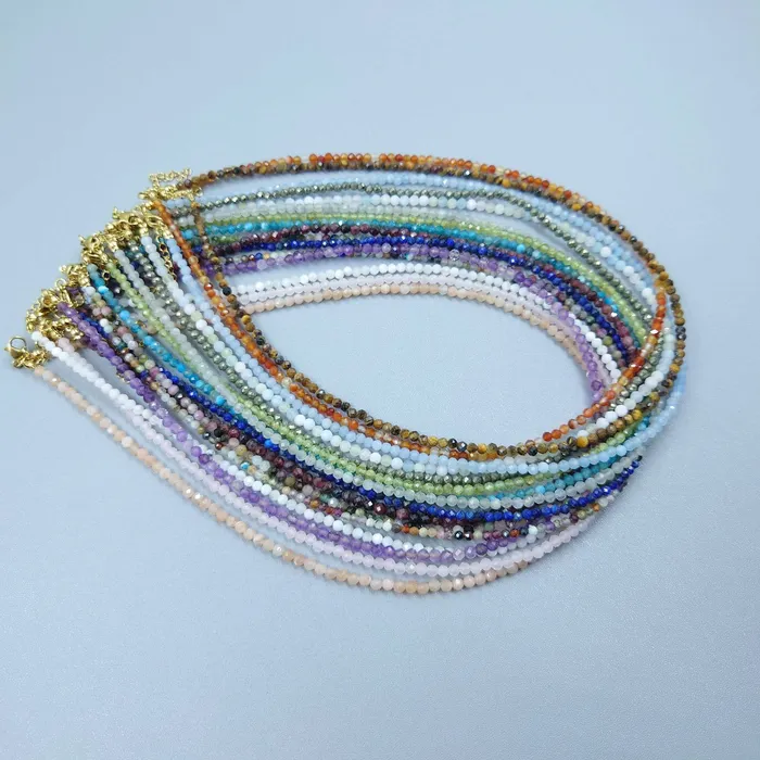 Necklaces Elegant Gemstone Faceted Bead Necklace Gypsy Soul