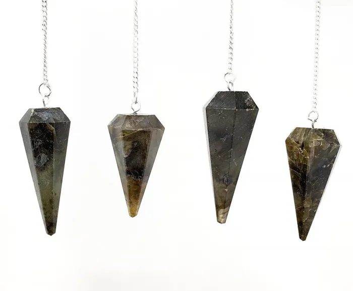 Necklaces Labradorite Pendulum with Chain New Age Imports Inc