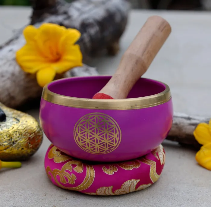 Necklaces Lungta Imports Flower Of Life Singing Bowl