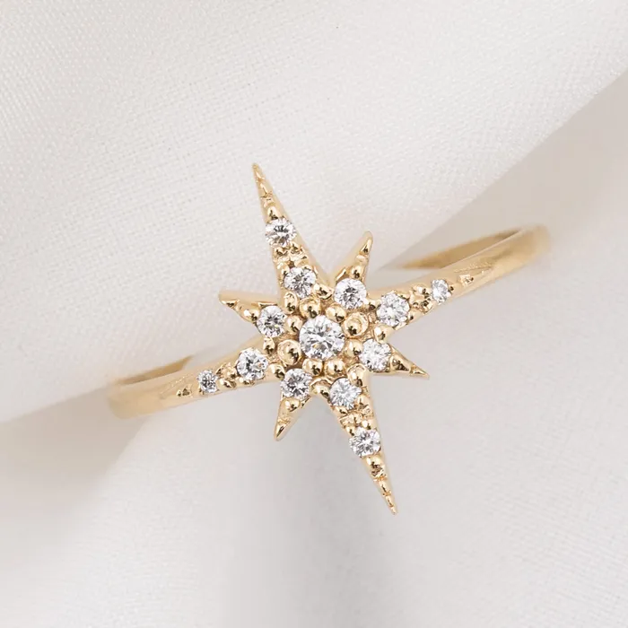 Rings Starburst Diamond Ring Large Envero Jewelry