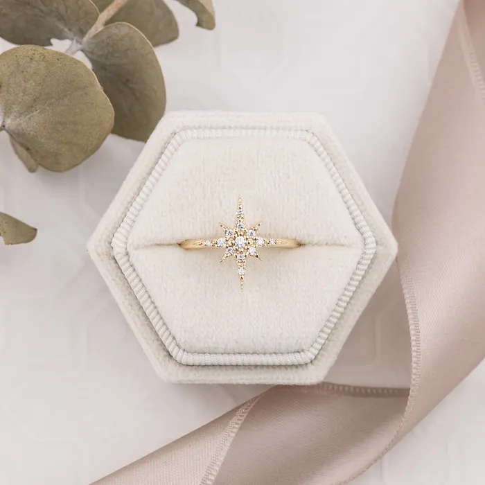 Rings Starburst Diamond Ring Large Envero Jewelry