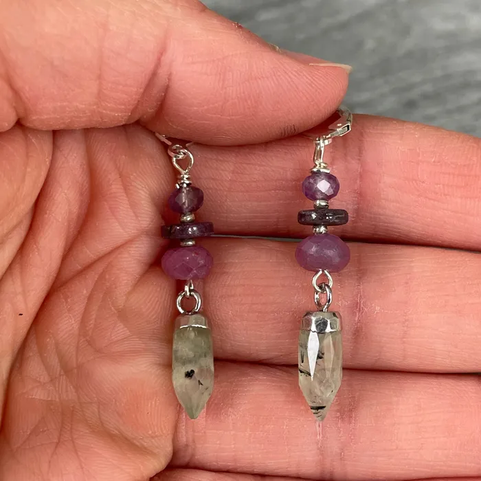 Riverstone Prehnite Point Earrings Earrings Riverstone Prehnite Point Earrings Earrings