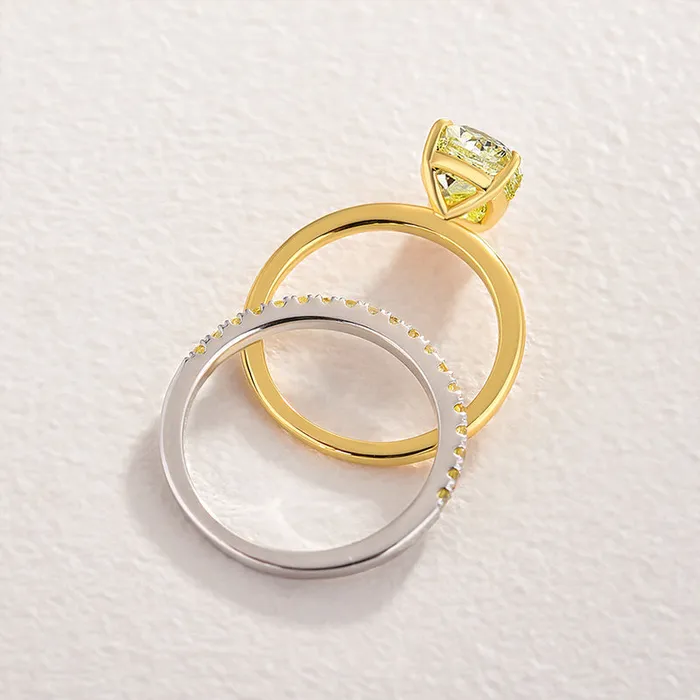Shineofdiamond Golden Tone Pear Cut Yellow Gemstone Sterling Silver Wedding Bridal Set Rings Shineofdiamond Golden Tone Pear Cut Yellow Gemstone Sterling Silver Wedding Bridal Set Rings