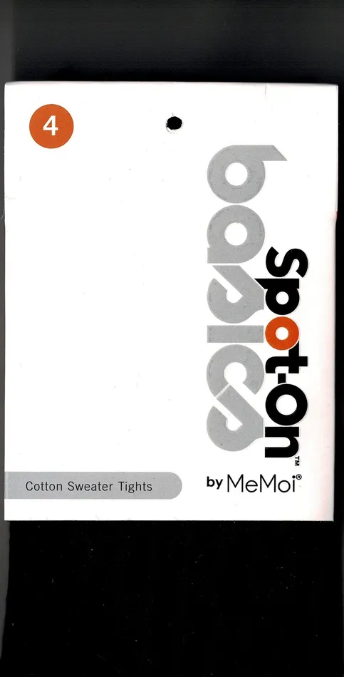 SpotOn Basics SpotOn Basics Girls Ribbed Cotton Sweater Tights Cream SP3405 Earrings