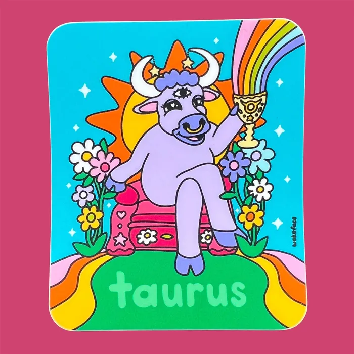 Sticker Zodiac Taurus Wokeface Earrings