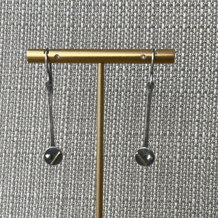Tiny Dangling Circle Earrings THE OPAL Earrings