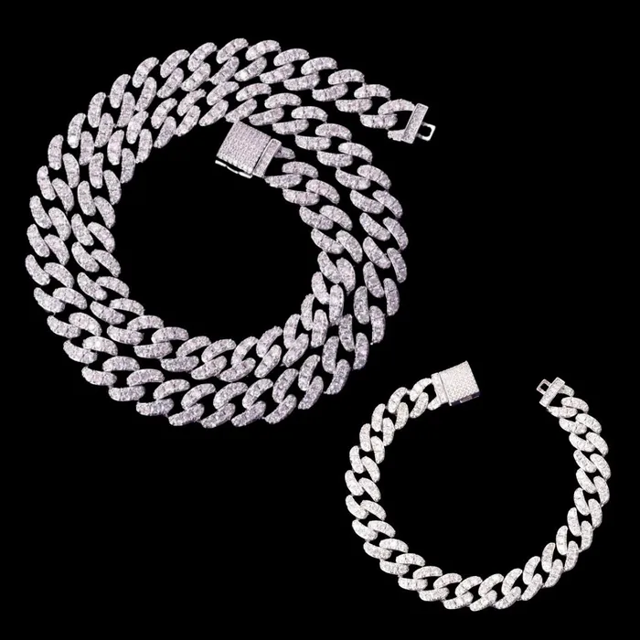 10MM Tennis Cut Stones Iced Out Diamond Necklace Bracelet Set TENNIS CUT Bracelets 10MM Tennis Cut Stones Iced Out Diamond Necklace Bracelet Set TENNIS CUT Bracelets
