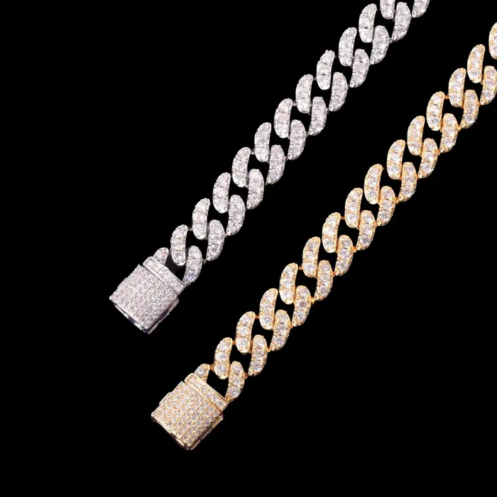 10MM Tennis Cut Stones Iced Out Diamond Necklace Bracelet Set TENNIS CUT Bracelets
