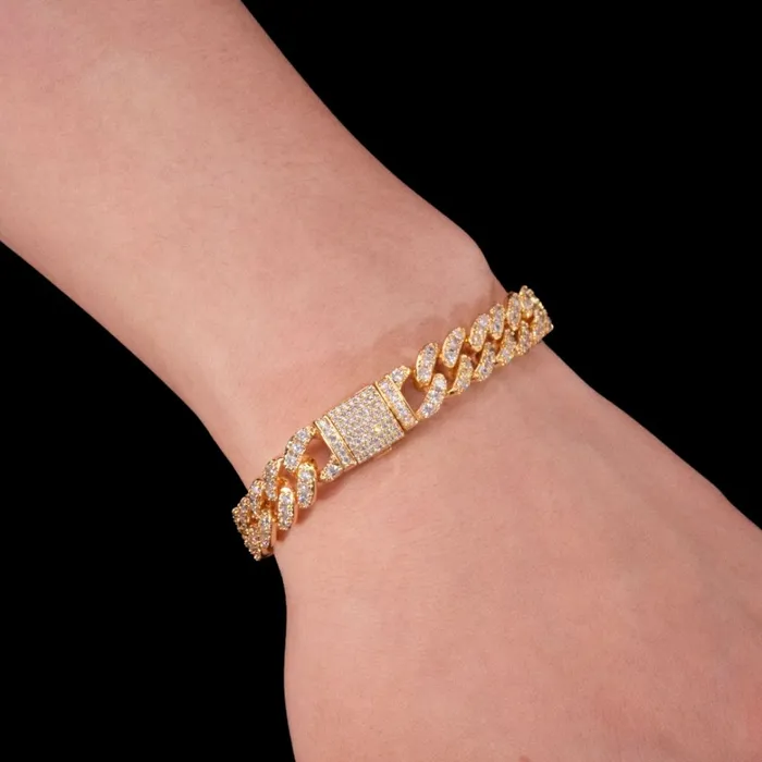 10MM Tennis Cut Stones Iced Out Diamond Necklace Bracelet Set TENNIS CUT Bracelets