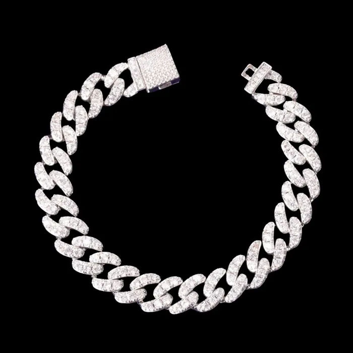 10MM Tennis Cut Stones Iced Out Diamond Necklace Bracelet Set TENNIS CUT Bracelets