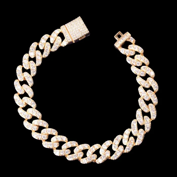 10MM Tennis Cut Stones Iced Out Diamond Necklace Bracelet Set TENNIS CUT Bracelets