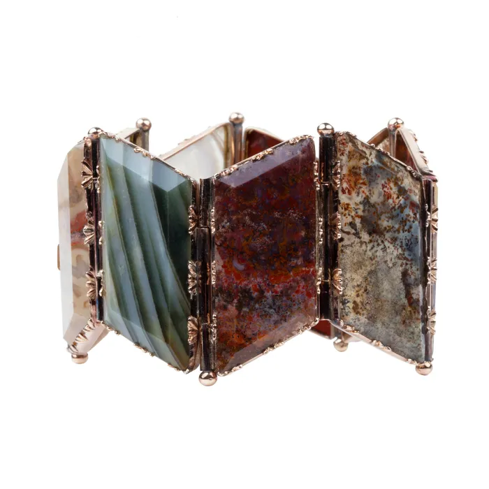 Bell Bird Antiques Bracelets Victorian Era Agate Specimen Bracelet