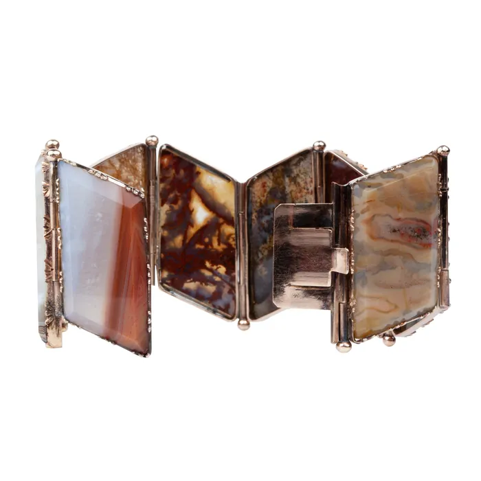 Bell Bird Antiques Bracelets Victorian Era Agate Specimen Bracelet