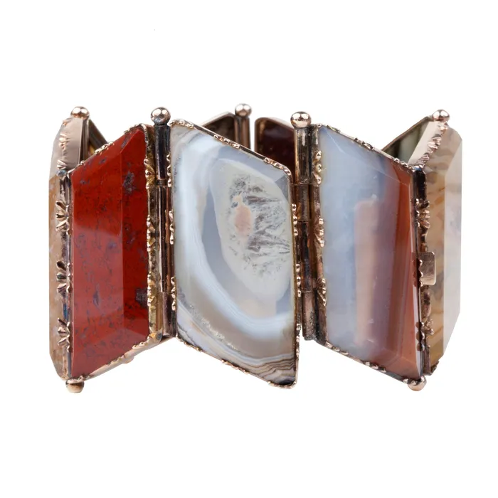Bell Bird Antiques Bracelets Victorian Era Agate Specimen Bracelet