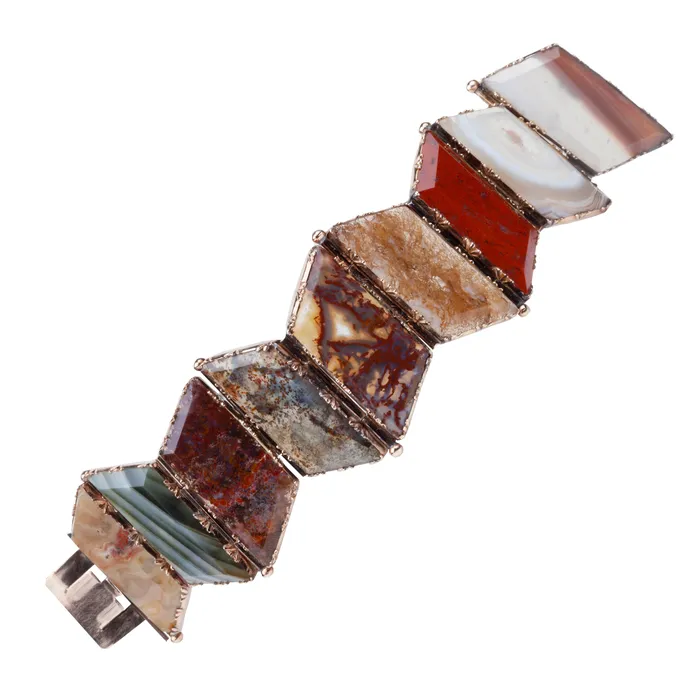 Bell Bird Antiques Bracelets Victorian Era Agate Specimen Bracelet