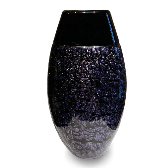 Blue Avventurina Vase Murano blown glass Vittorio Ferro Rings