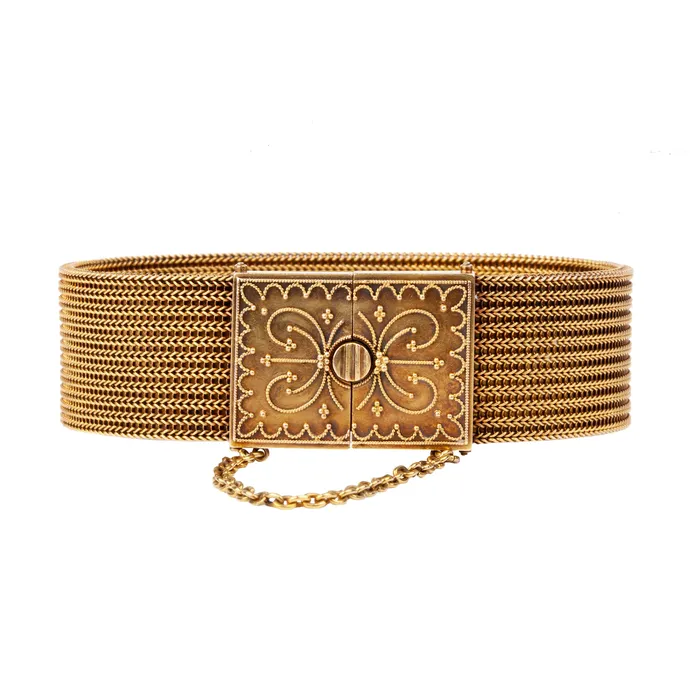 Bracelets Bell Bird Antiques Victorian Era Woven Gold Etruscan Revival Bracelet Bracelets Bell Bird Antiques Victorian Era Woven Gold Etruscan Revival Bracelet