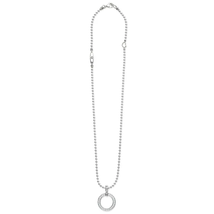 Caviar Spark Circle Diamond Pendant Necklace LAGOS Necklaces