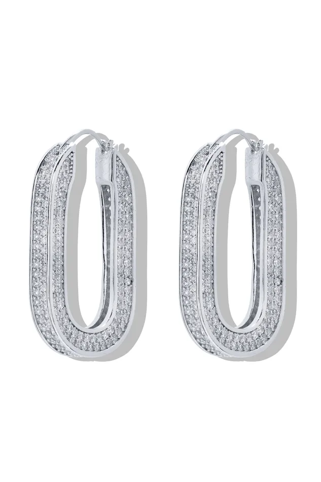 Crystal Haze Jewelry Necklaces Travel Gift Hoops Silver
