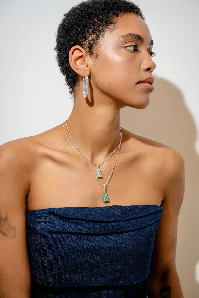 Crystal Haze Jewelry Necklaces Travel Gift Hoops Silver