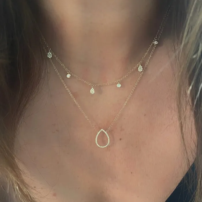 Diamond Drop Necklace NicoleHD Jewelry Necklaces