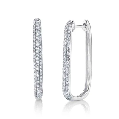 Earrings SHY CREATIONS 041CT DIAMOND OVAL HOOP EARRING