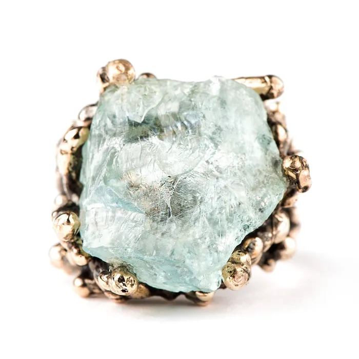 Giardinoblu Aquamarine Ring One of a Kind Statement Rings