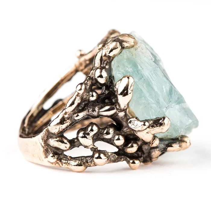Giardinoblu Aquamarine Ring One of a Kind Statement Rings