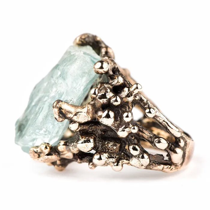 Giardinoblu Aquamarine Ring One of a Kind Statement Rings
