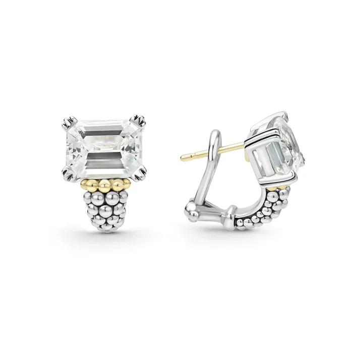 LAGOS Earrings Glacier Large White Topaz Huggie Earrings