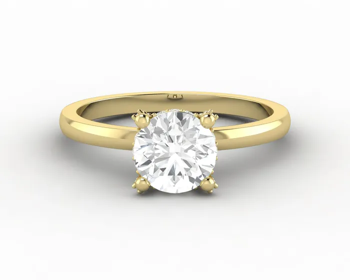 Luce 10 Ct Solitaire Round Cut Engagement Ring Sapheena Jewelry Rings