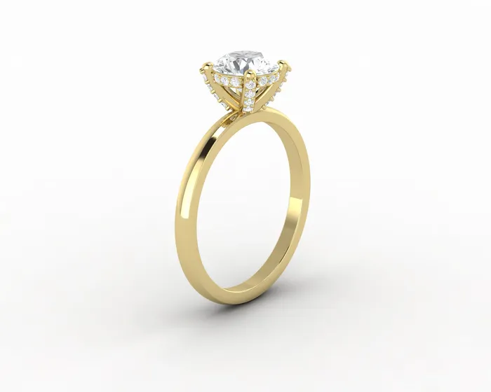 Luce 10 Ct Solitaire Round Cut Engagement Ring Sapheena Jewelry Rings