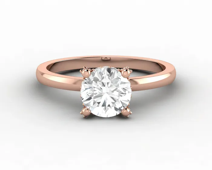 Luce 10 Ct Solitaire Round Cut Engagement Ring Sapheena Jewelry Rings