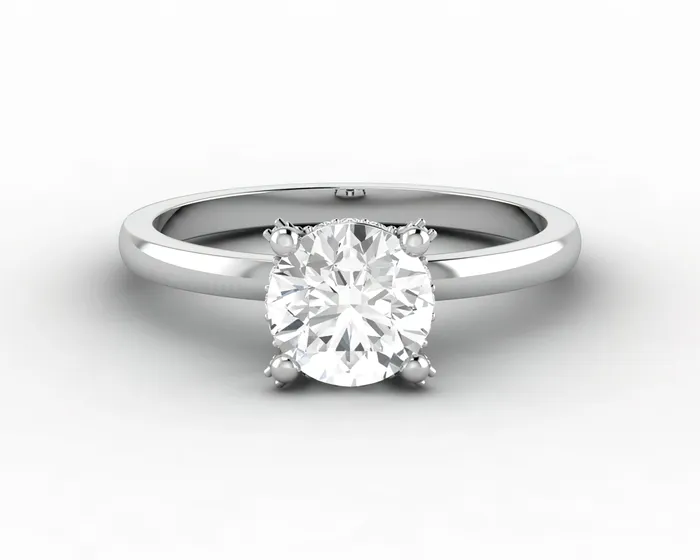 Luce 10 Ct Solitaire Round Cut Engagement Ring Sapheena Jewelry Rings