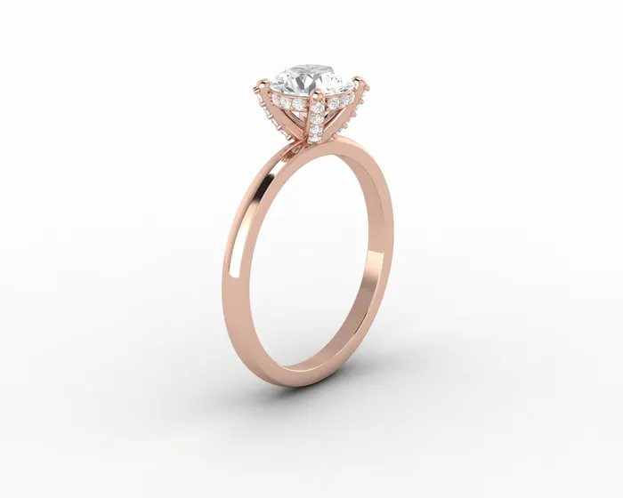 Luce 10 Ct Solitaire Round Cut Engagement Ring Sapheena Jewelry Rings