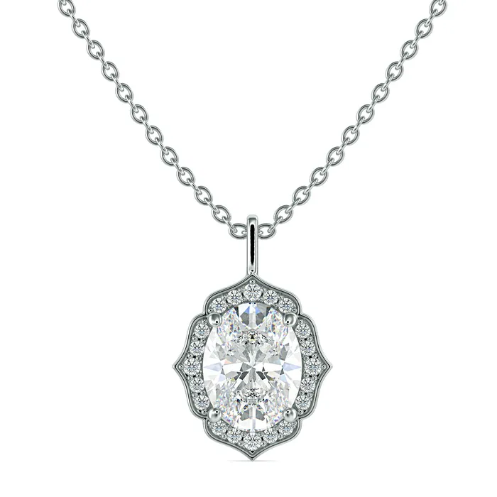 Necklaces Cecelia 15 Ct Oval Cut Moissanite Pendant Sapheena Jewelry