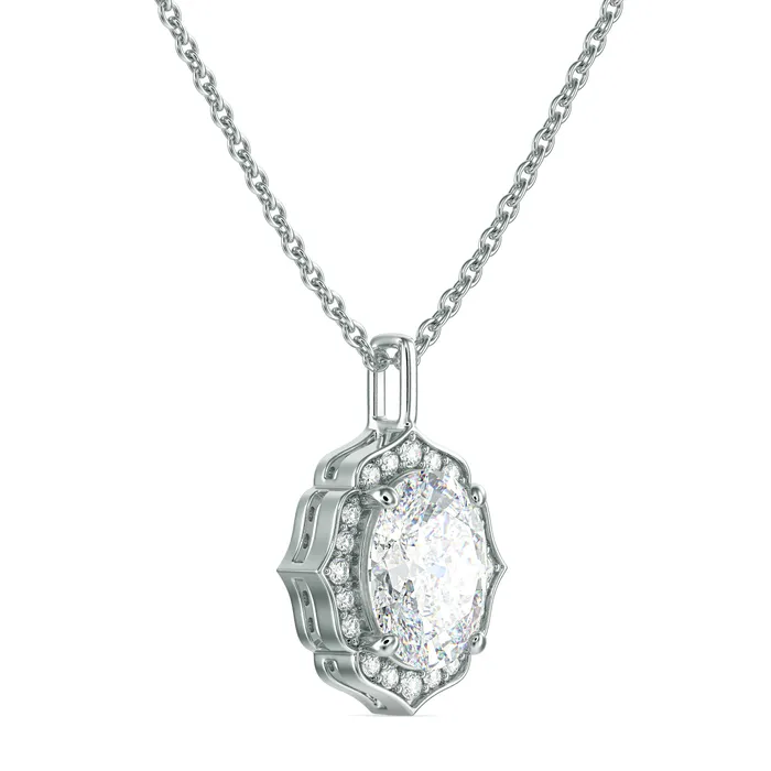 Necklaces Cecelia 15 Ct Oval Cut Moissanite Pendant Sapheena Jewelry