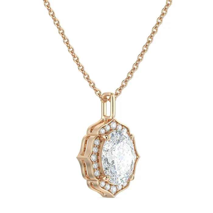Necklaces Cecelia 15 Ct Oval Cut Moissanite Pendant Sapheena Jewelry