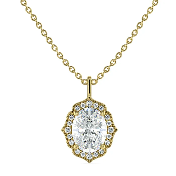 Necklaces Cecelia 15 Ct Oval Cut Moissanite Pendant Sapheena Jewelry